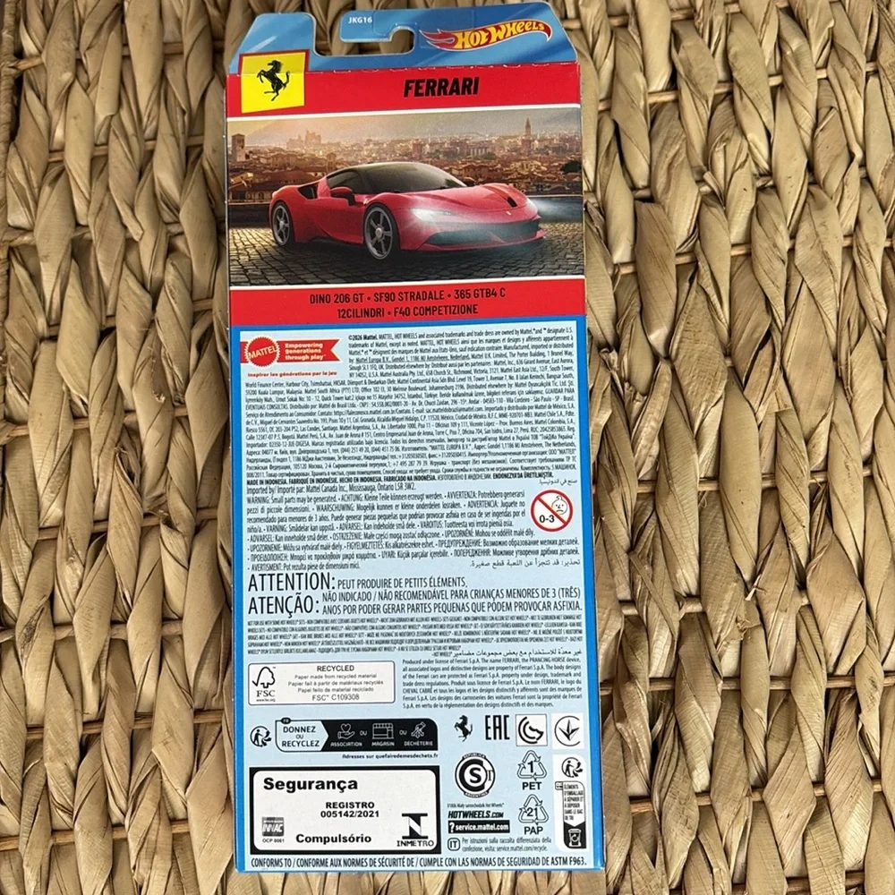 Hot Wheels Ferrari 5 Car Red Set Hotwheels Mattel Diecast Collectible New 2025